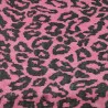 Cerise Leopard Jacquard Fur Fabric - R2 Quality