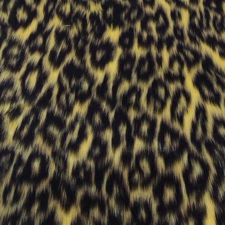 Flavine Leopard Jacquard Fur Fabric - R2 Quality