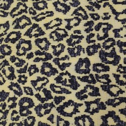 Flavine Leopard Jacquard Fur Fabric - R2 Quality