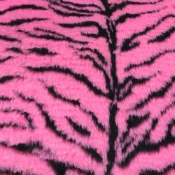 Cerise Tiger Jacquard Fur Fabric - R2 Quality