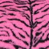 Cerise Tiger Jacquard Fur Fabric - R2 Quality