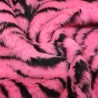 Cerise Tiger Jacquard Fur Fabric - R2 Quality