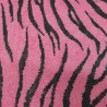 Cerise Tiger Jacquard Fur Fabric - R2 Quality