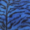 Cobalt Tiger Jacquard Fur Fabric - R2 Quality