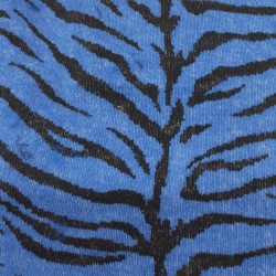 Cobalt Tiger Jacquard Fur Fabric - R2 Quality