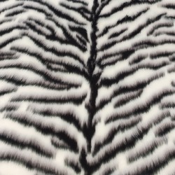White Tiger Jacquard Fur Fabric - R2 Quality