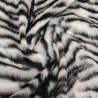 White Tiger Jacquard Fur Fabric - R2 Quality