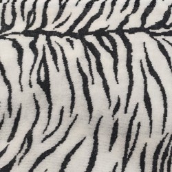White Tiger Jacquard Fur Fabric - R2 Quality