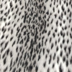 Snow Cheetah Jacquard Fur Fabric - R2 Quality
