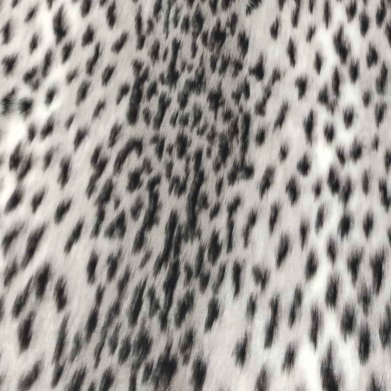 Snow Cheetah Jacquard Fur Fabric - R2 Quality