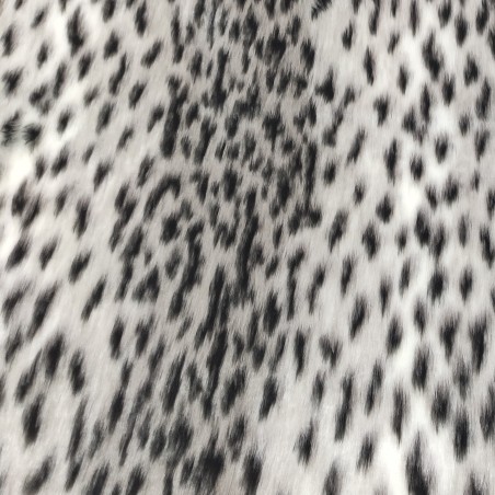 Snow Cheetah Jacquard Fur Fabric - R2 Quality