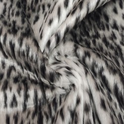 Snow Cheetah Jacquard Fur Fabric - R2 Quality