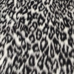 Snow Leopard Jacquard Fur Fabric - R2 Quality