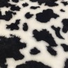Black Cow Jacquard Fur Fabric - R2 Quality