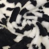 Black Cow Jacquard Fur Fabric - R2 Quality