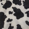 Black Cow Jacquard Fur Fabric - R2 Quality