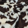 Brown Cow Jacquard Fur Fabric - R2 Quality