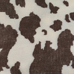 Brown Cow Jacquard Fur Fabric - R2 Quality