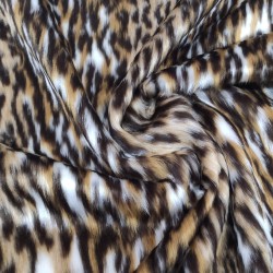 Ocelot Jacquard Fur Fabric - R2 Quality
