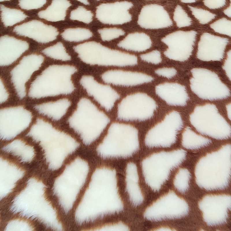 Giraffe Jacquard Fur Fabric - R2 Quality