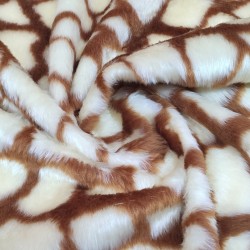 Giraffe Jacquard Fur Fabric - R2 Quality