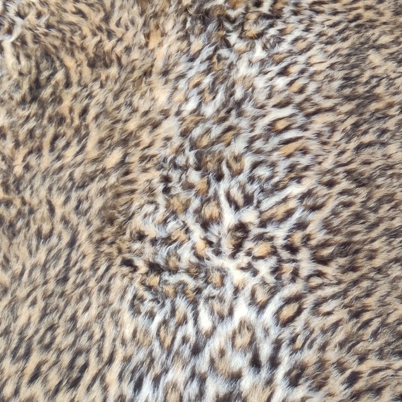 Baby Leopard Jacquard Fur Fabric - R2 Quality