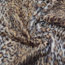 Baby Leopard Jacquard Fur Fabric - R2 Quality