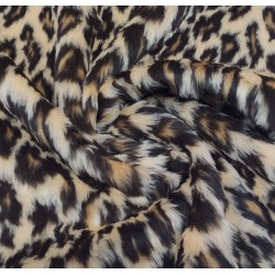 Leopard Jacquard Fur Fabric - R2 Quality