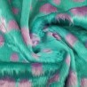 Blue Ladybird Jacquard Fur Fabric - R2 Quality