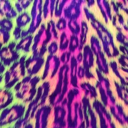 Neon Jaguar Jacquard Fur Fabric - R2 Quality