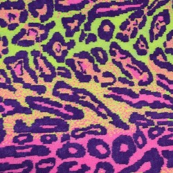Neon Jaguar Jacquard Fur Fabric - R2 Quality