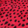 Red Ladybird Jacquard Fur Fabric - R2 Quality