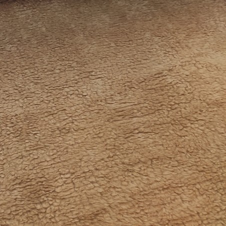 CURLY Teddy Faux Fur Fabric Material - OATMEAL - R1