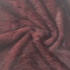 Super Deluxe Luxury Faux Fur Fabric Material - Dark Burgundy & Black