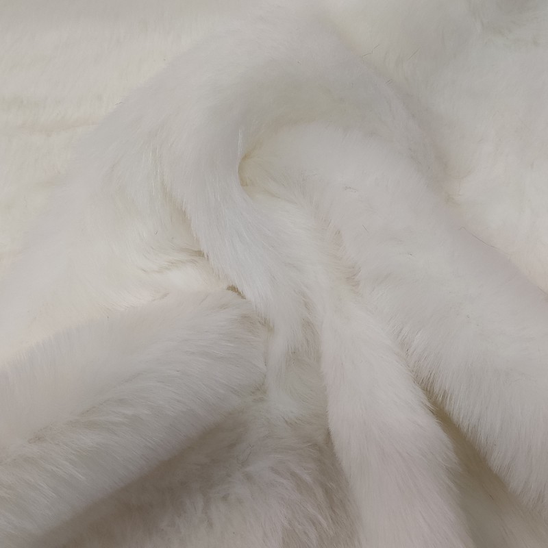 White / Cream Luxury Faux Fur Fabric - AC 435