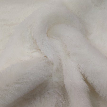 White / Cream Luxury Faux Fur Fabric - AC 435