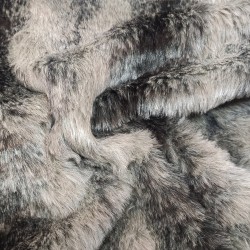Grey Italian Wolf Luxury Faux Fur Fabric - AC 435