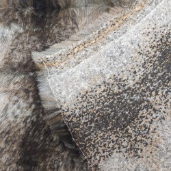 Brown Italian Wolf Luxury Faux Fur Fabric - AC 435