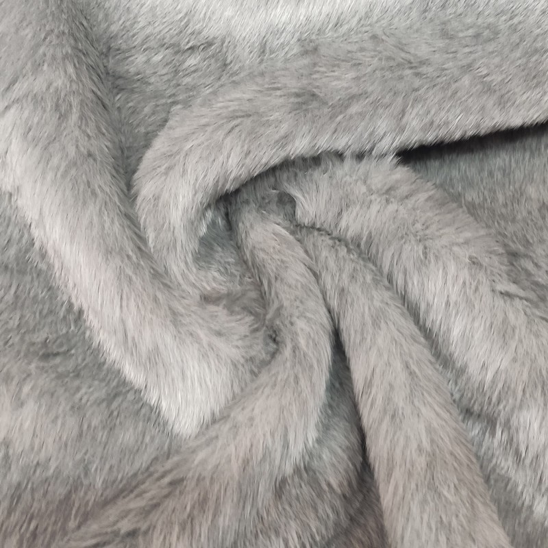 Ash Light Grey Luxury Faux Fur Fabric - AC 435