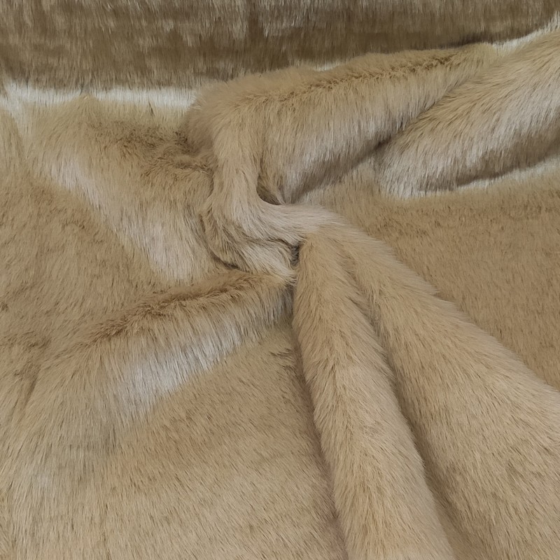 Magnolia Beige Luxury Faux Fur Fabric - AC 435
