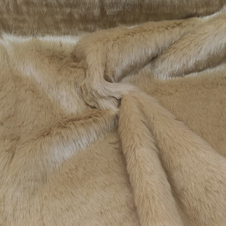 Magnolia Beige Luxury Faux Fur Fabric - AC 435