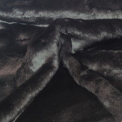 Black Luxury Faux Fur Fabric - AC 435