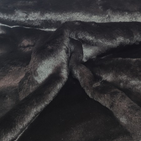 Black Luxury Faux Fur Fabric - AC 435