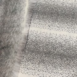 Merging Ombre Grey Luxury Faux Fur Fabric - AC 435
