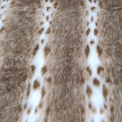 Sodes Lynx Tan Luxury Faux Fur Fabric - AC 435