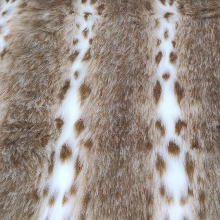 Sodes Lynx Tan Luxury Faux Fur Fabric - AC 435