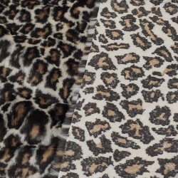 Leopard Luxury Faux Fur Fabric - AC 435