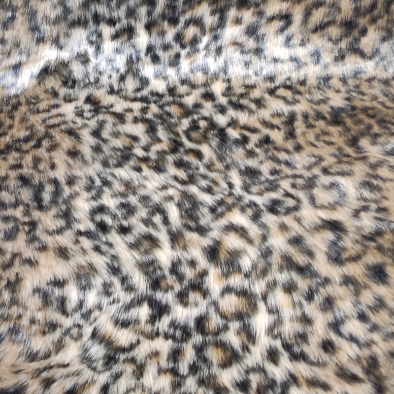 Brown Ocelot Luxury Faux Fur Fabric - AC 435