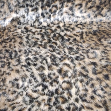 Brown Ocelot Luxury Faux Fur Fabric - AC 435