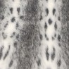 Sodes Lynx Black & White Luxury Faux Fur Fabric - AC 435